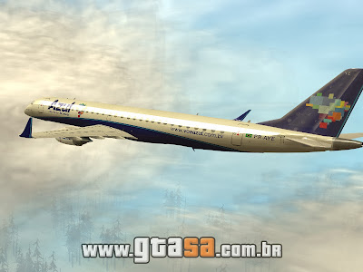 Avião Embraer 195 Azul Airlines para GTA San Andreas